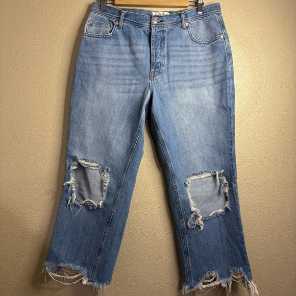 Free People Denim - We The Free by Free People Womens Size 31 Maggie Straight Leg Mid Rise Jeans
